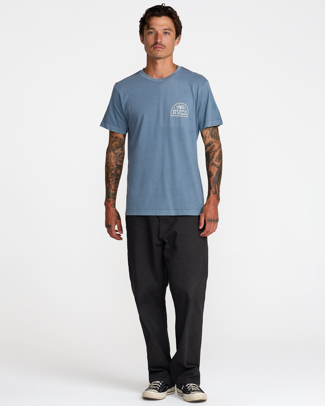 RVCA Palm Serif Short Sleeve Tee (Men&