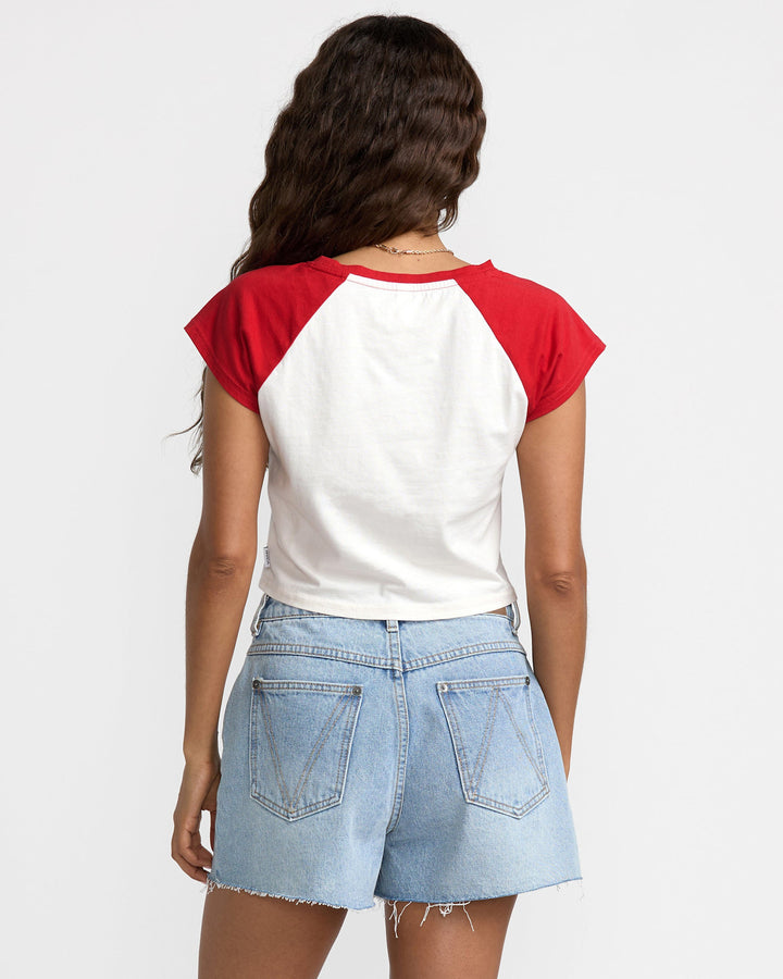 RVCA Baby Raglan Tee (Women&