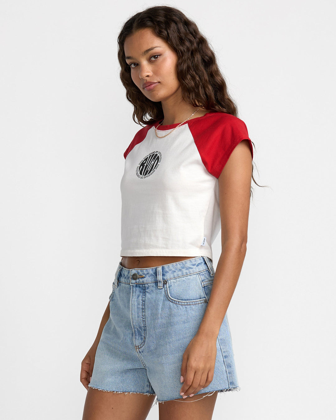 RVCA Baby Raglan Tee (Women&