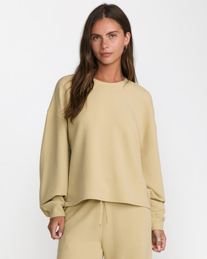 RVCA Glory Waffle Pullover Crew (Women&