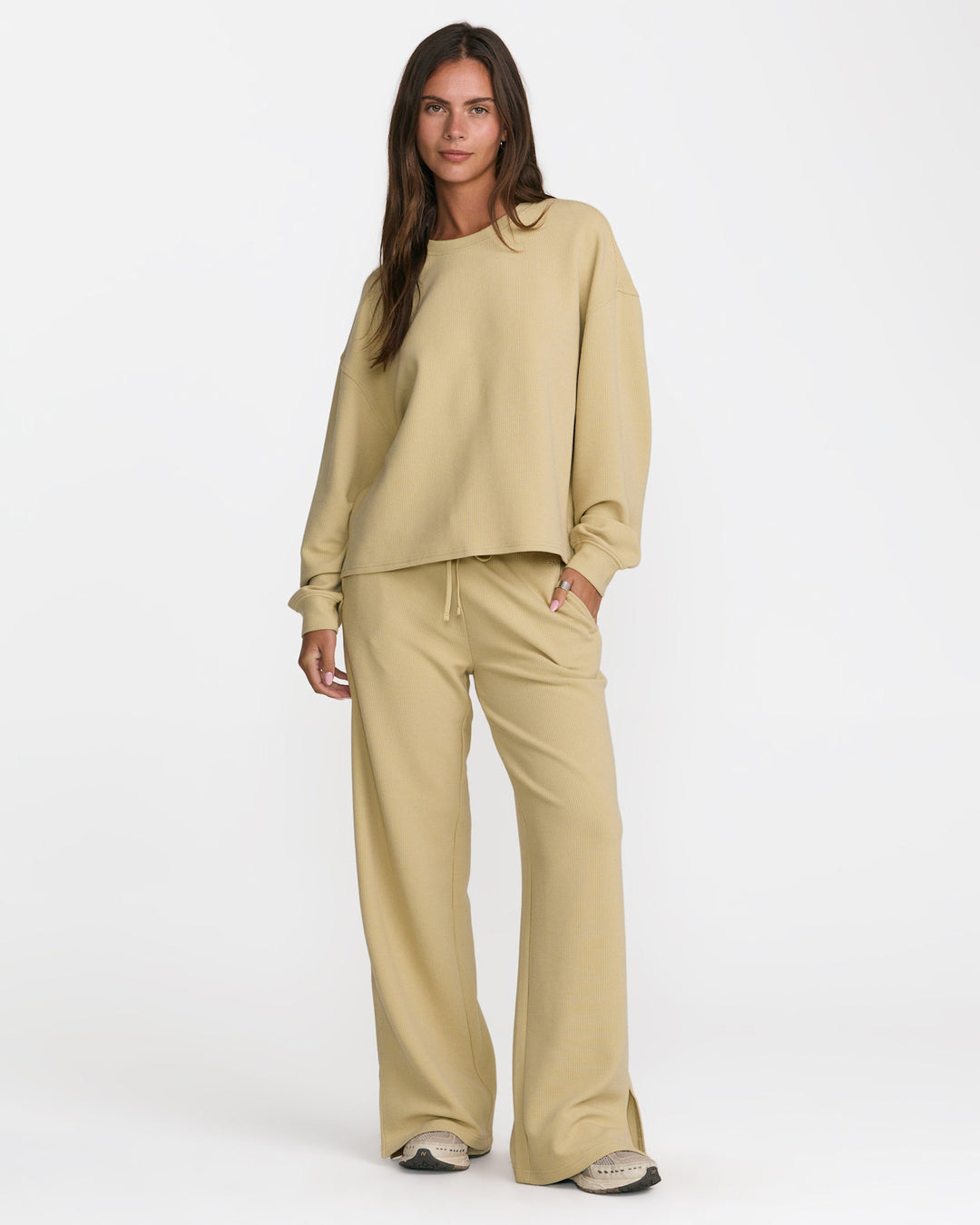 RVCA Glory Waffle Pullover Crew (Women&