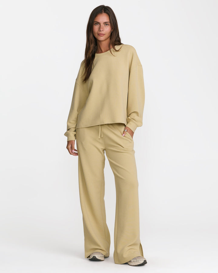 RVCA Glory Waffle Pullover Crew (Women&