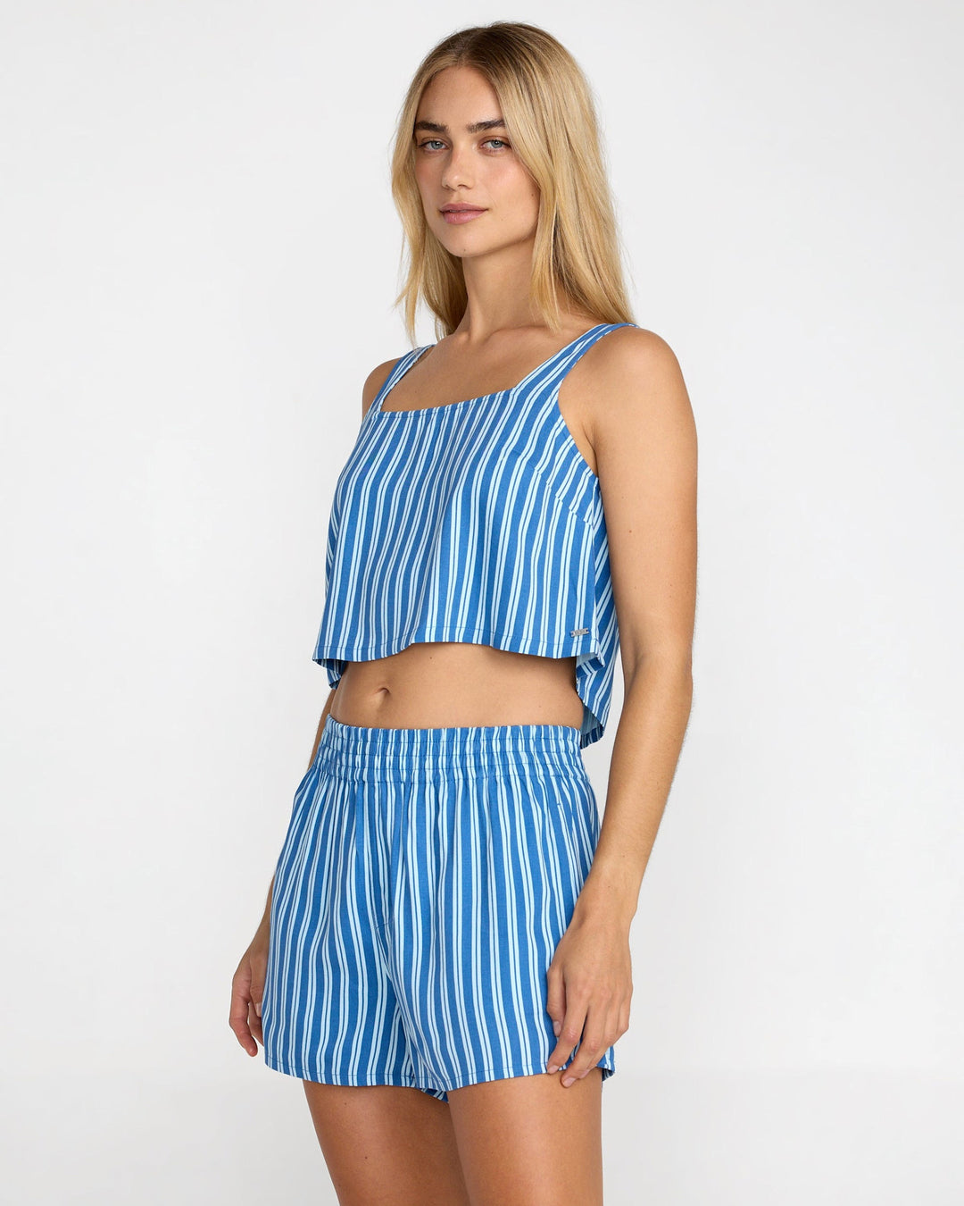 Rvca Baker Top (Womens) | Blue Relic