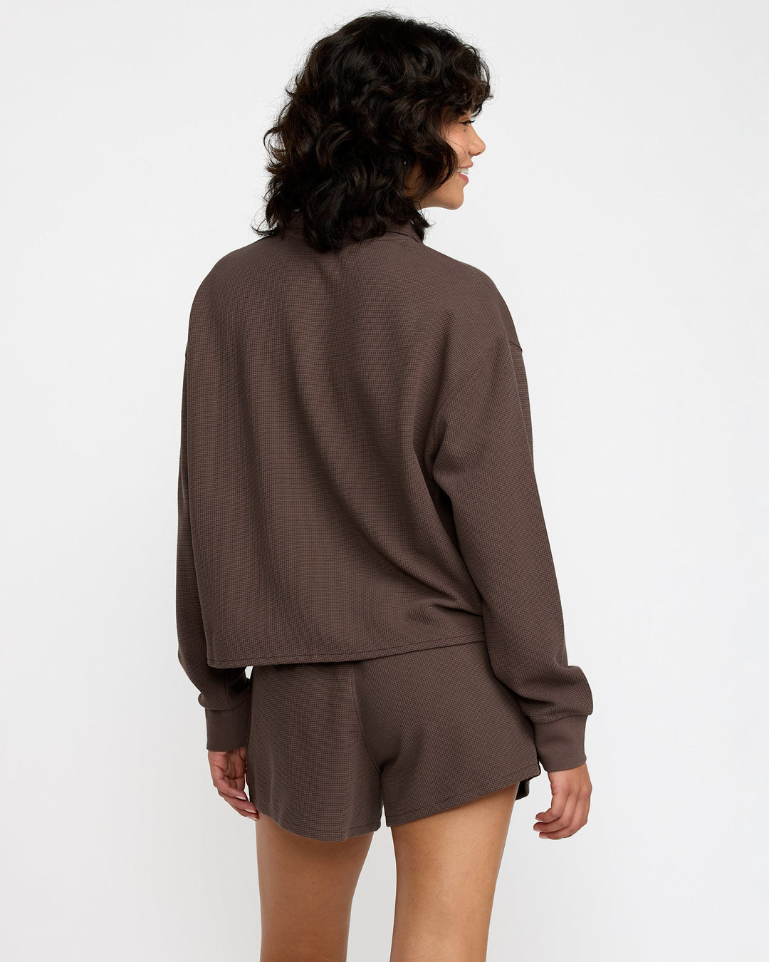 Rvca Glory Waffle Short (Womens) | Bear Brown