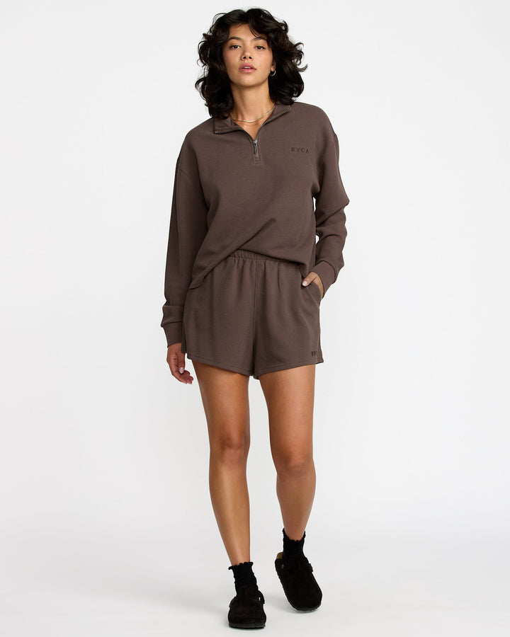 Rvca Glory Waffle Short (Womens) | Bear Brown