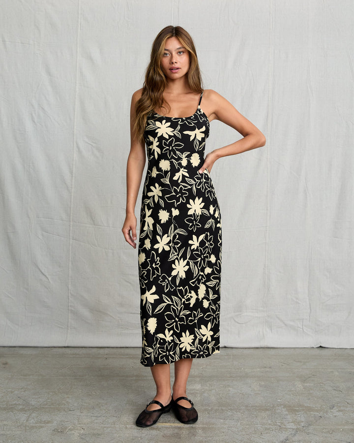 Rvca Aelia Midi Dress (Womens) | Rvca Black
