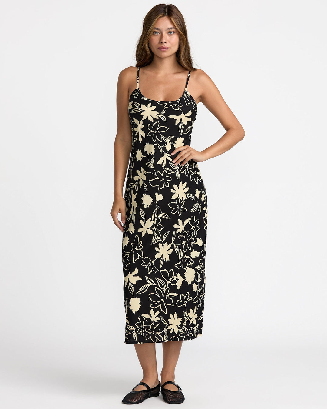 Rvca Aelia Midi Dress (Womens) | Rvca Black