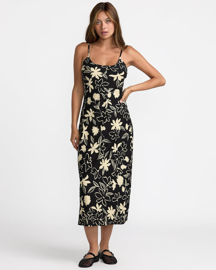 Rvca Aelia Midi Dress (Womens) | Rvca Black