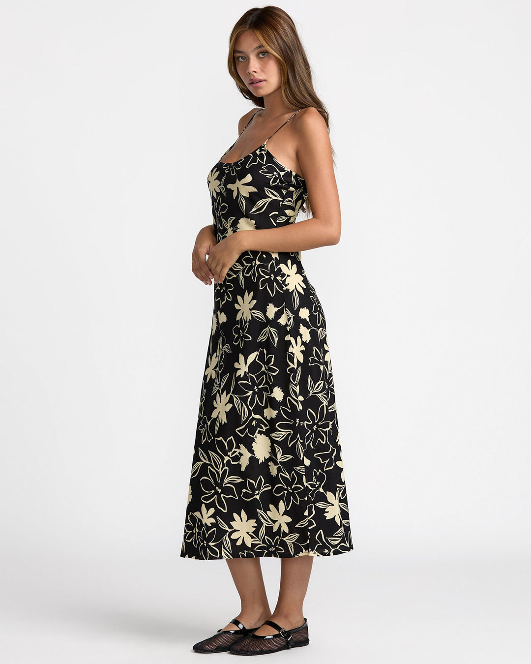 Rvca Aelia Midi Dress (Womens) | Rvca Black