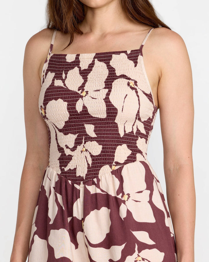 Rvca Sienna Romper (Womens) | Terra Brown