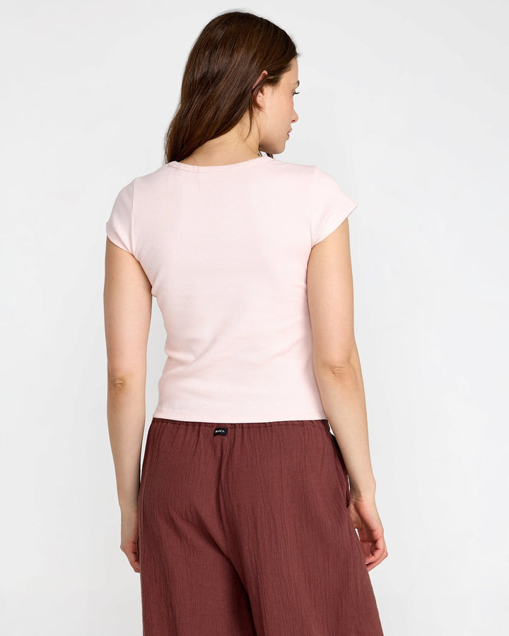RVCA Ribbed Slim Tee (Women&