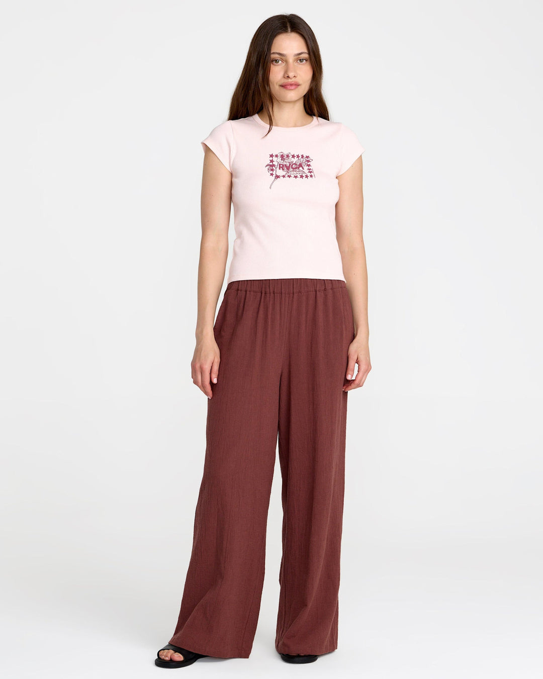 RVCA Ribbed Slim Tee (Women&