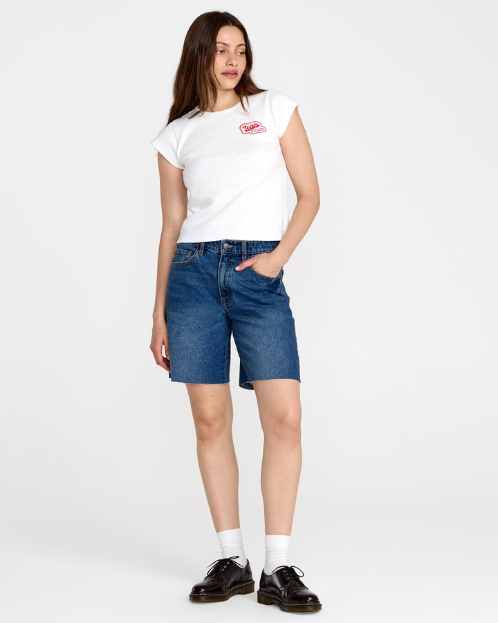 RVCA Ribbed Slim Tee (Women&
