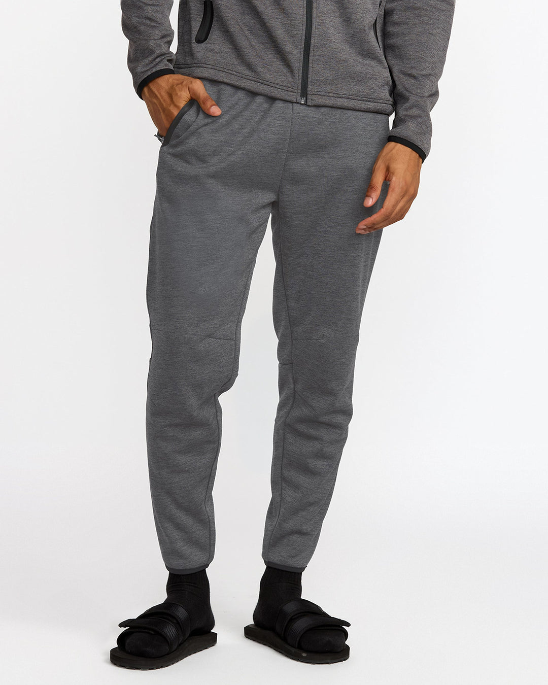 Rvca Balance Tech Fleece Sweatpant (Mens) | Black Heather