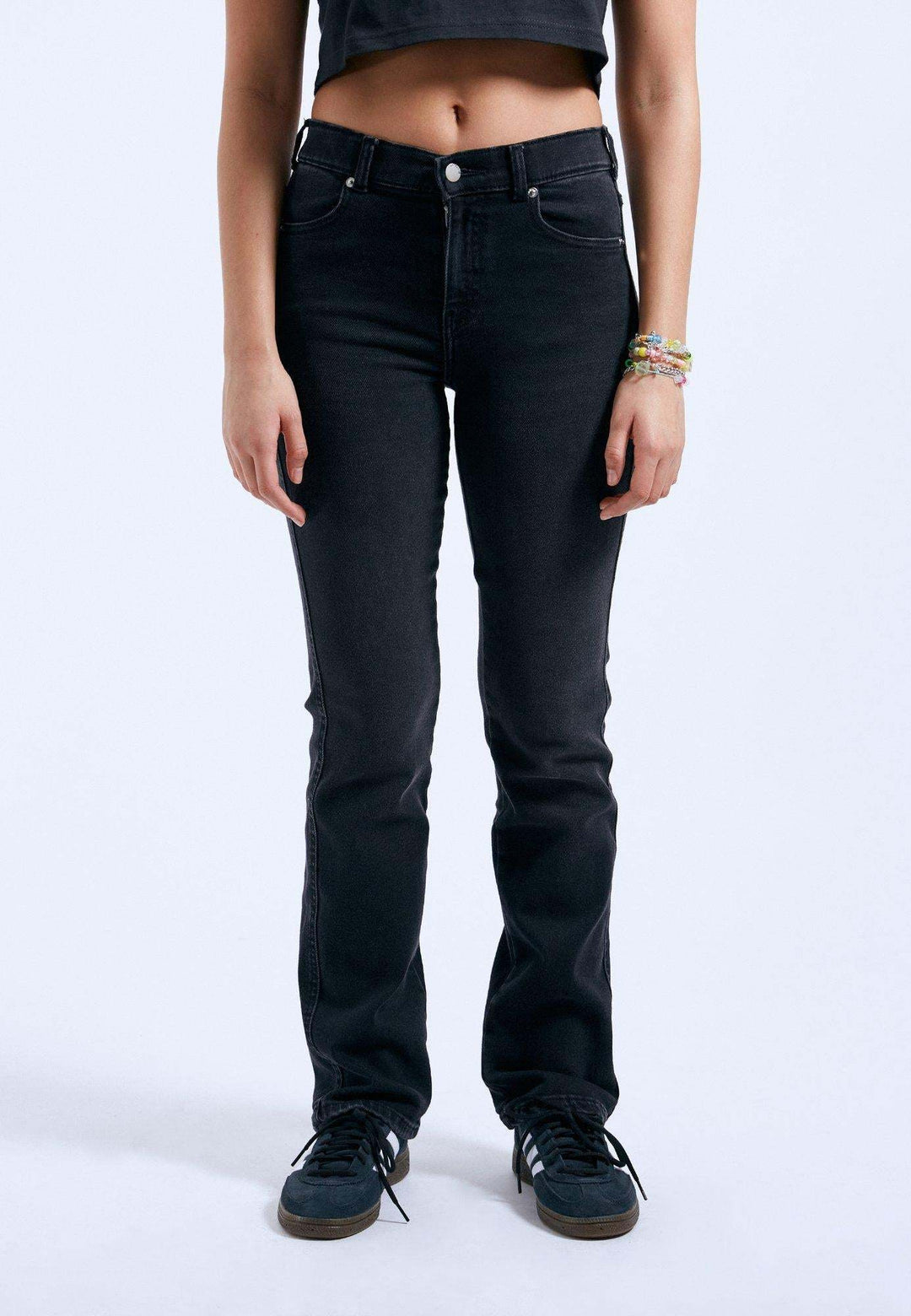 Dr. Denim Lexy Straight Denim (Womens) | Black Mist