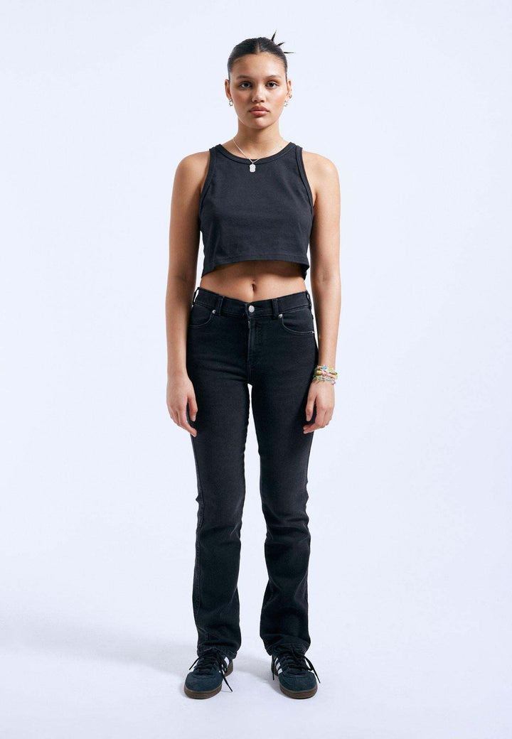 Dr. Denim Lexy Straight Denim (Womens) | Black Mist