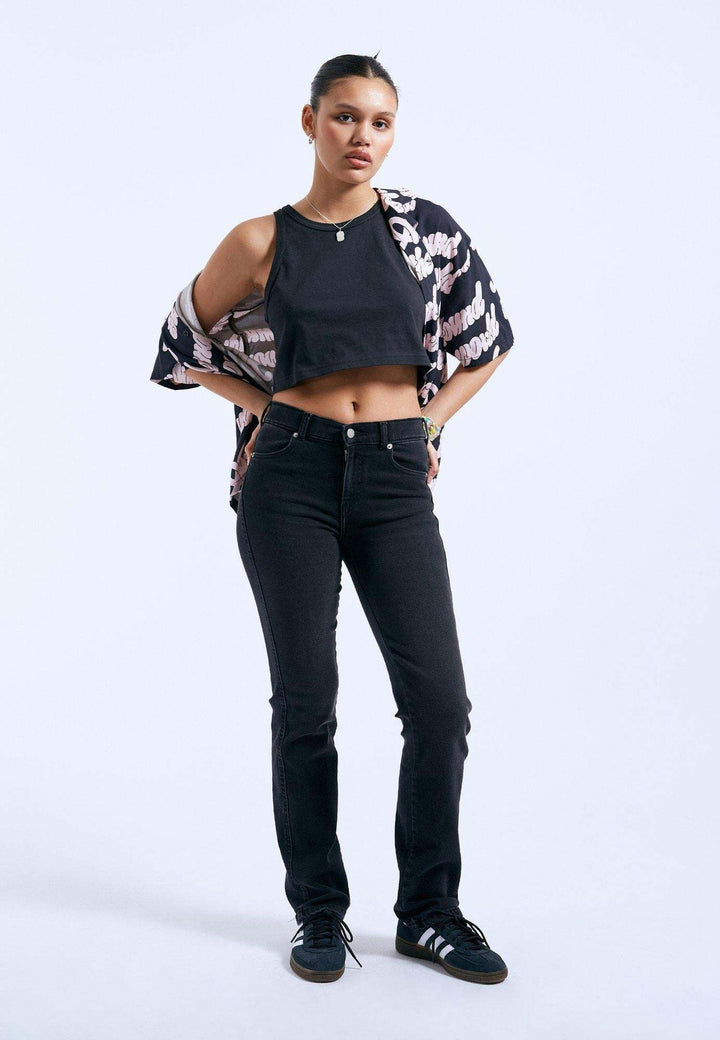 Dr. Denim Lexy Straight Denim (Womens) | Black Mist