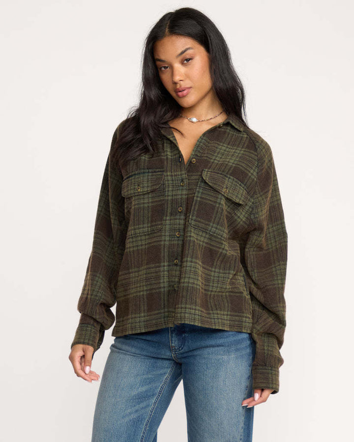 Billabong Coastal Breeze Ls Wvn (Womens) | Black