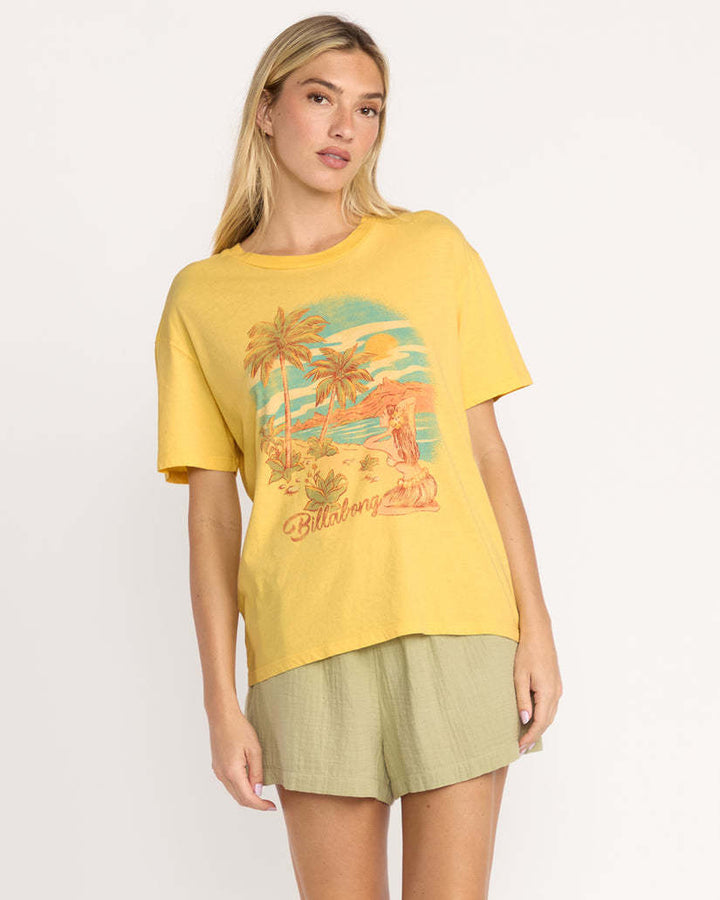 Billabong Trouble In Paradise Short Sleeve Tee (Women&