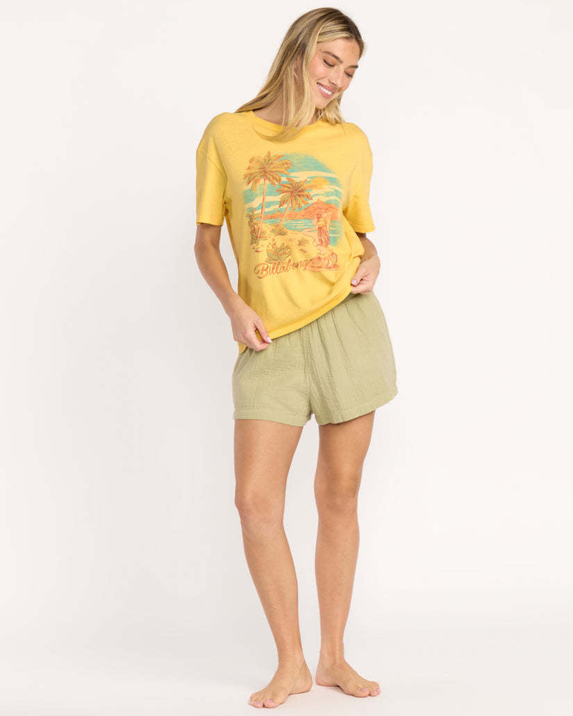 Billabong Trouble In Paradise Short Sleeve Tee (Women&