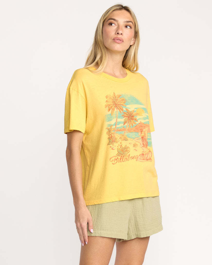 Billabong Trouble In Paradise Short Sleeve Tee (Women&