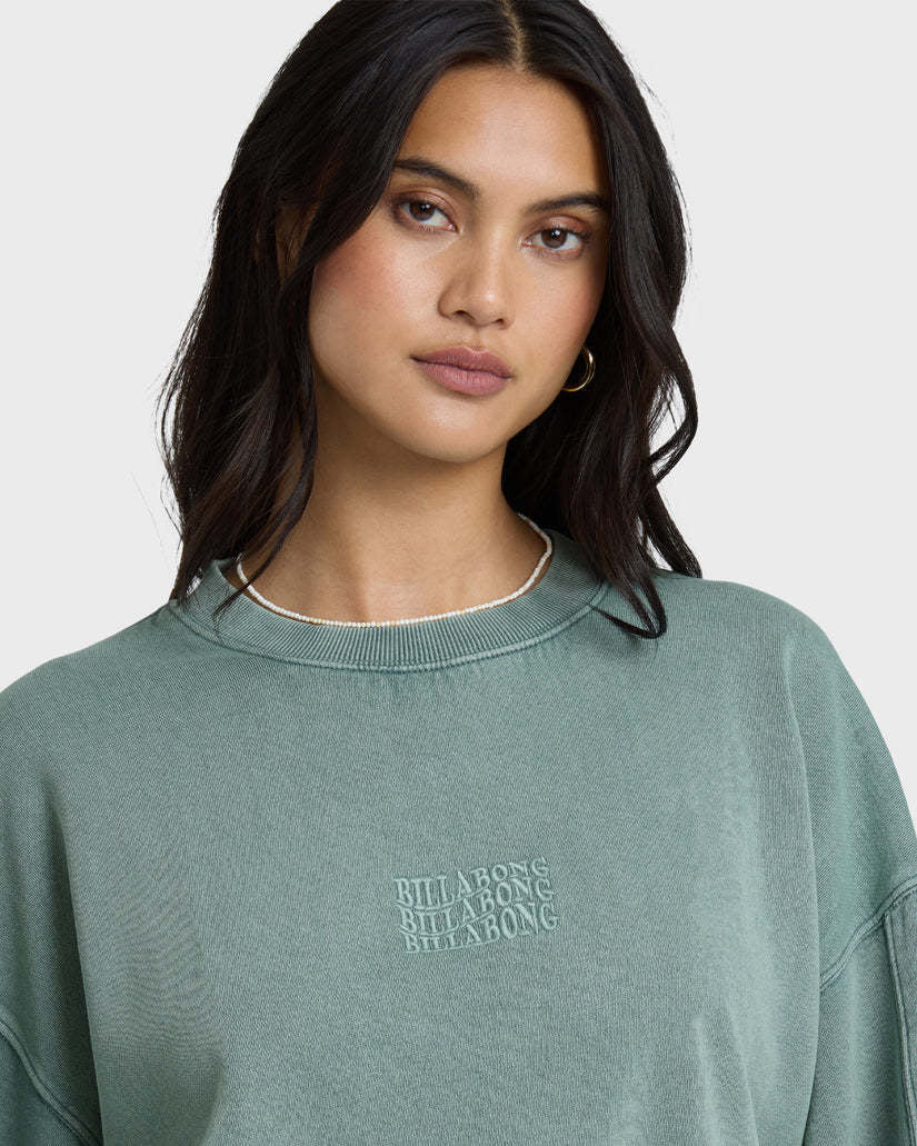 Billabong Bleached Out Kendal Crew Fleece (Women&