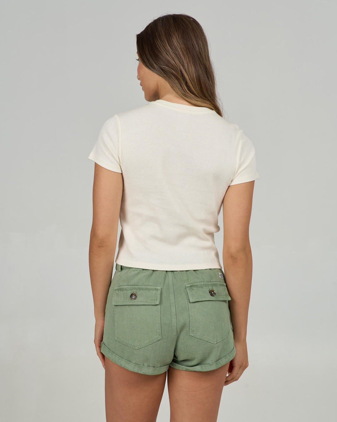 Salty Crew Keyhole Baby Tee (Women&