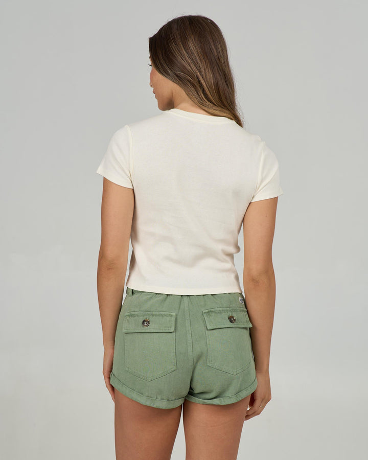 Salty Crew Keyhole Baby Tee (Women&