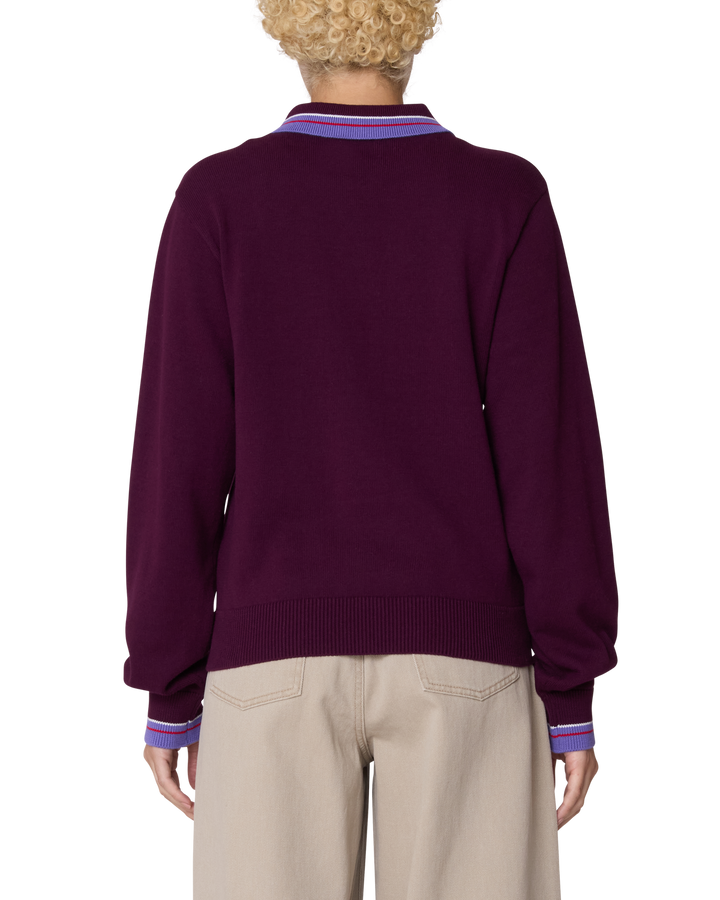 Obey Goalie Polo Sweater (Womens) | Beet
