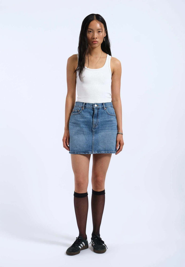 Dr. Denim Arch Skirt (Womens) | Stream Sky Used