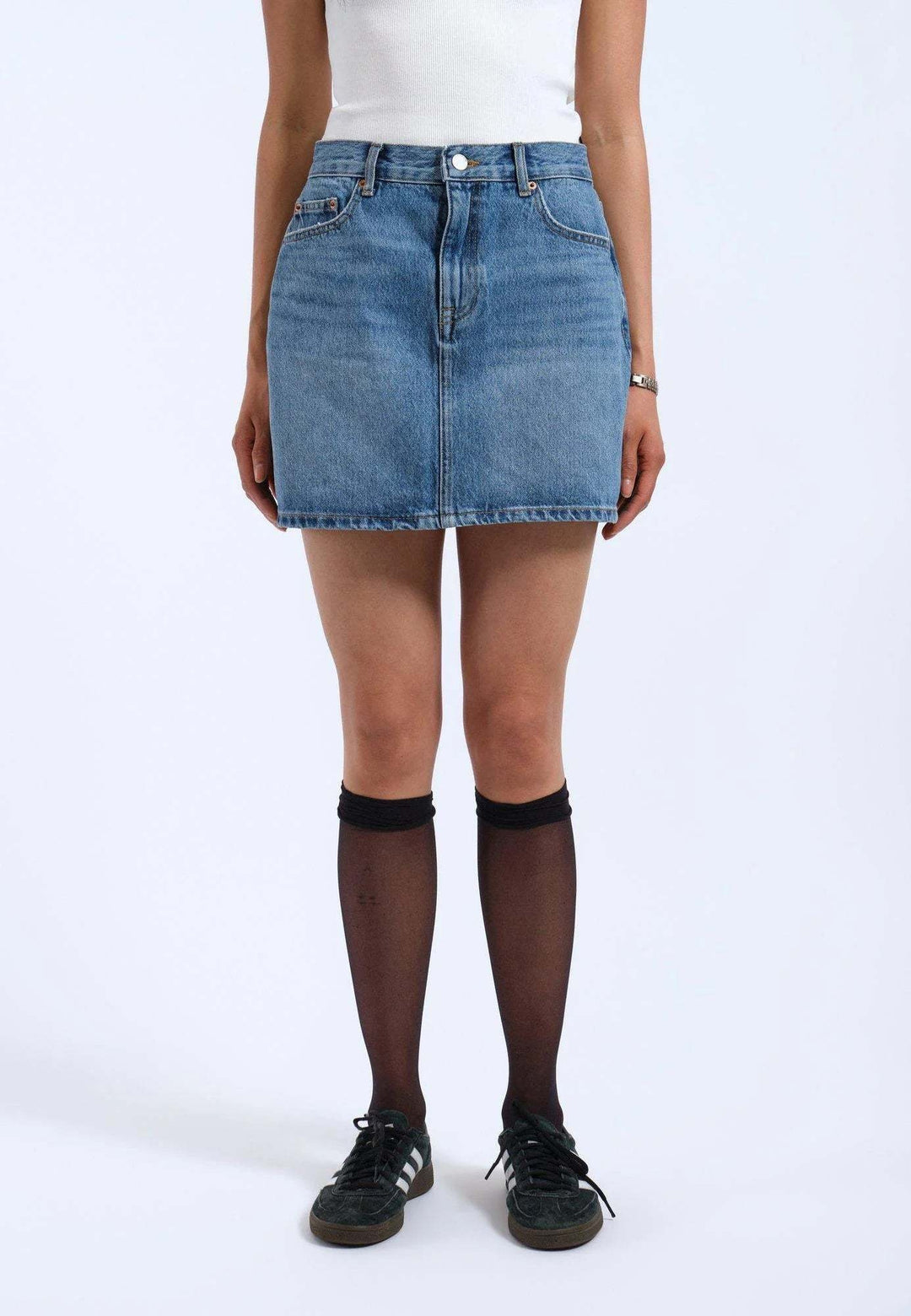Dr. Denim Arch Skirt (Womens) | Stream Sky Used