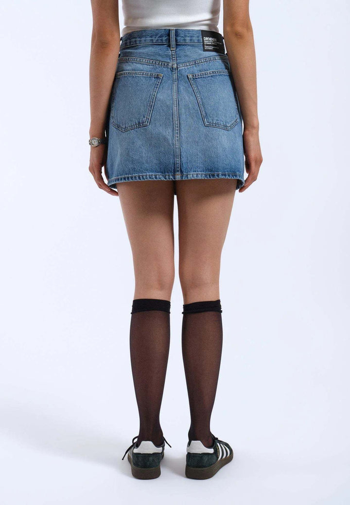 Dr. Denim Arch Skirt (Womens) | Stream Sky Used