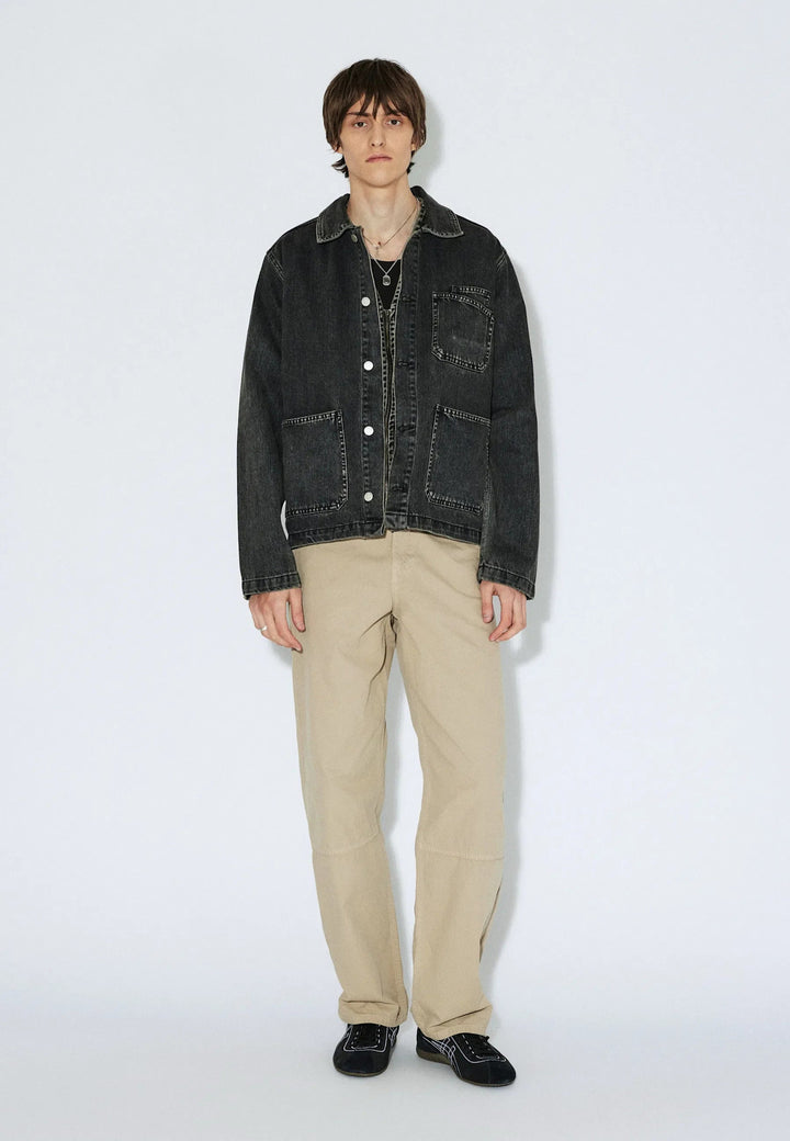 Dr. Denim Evon Worker Jacket (Unisex) | Aged Black