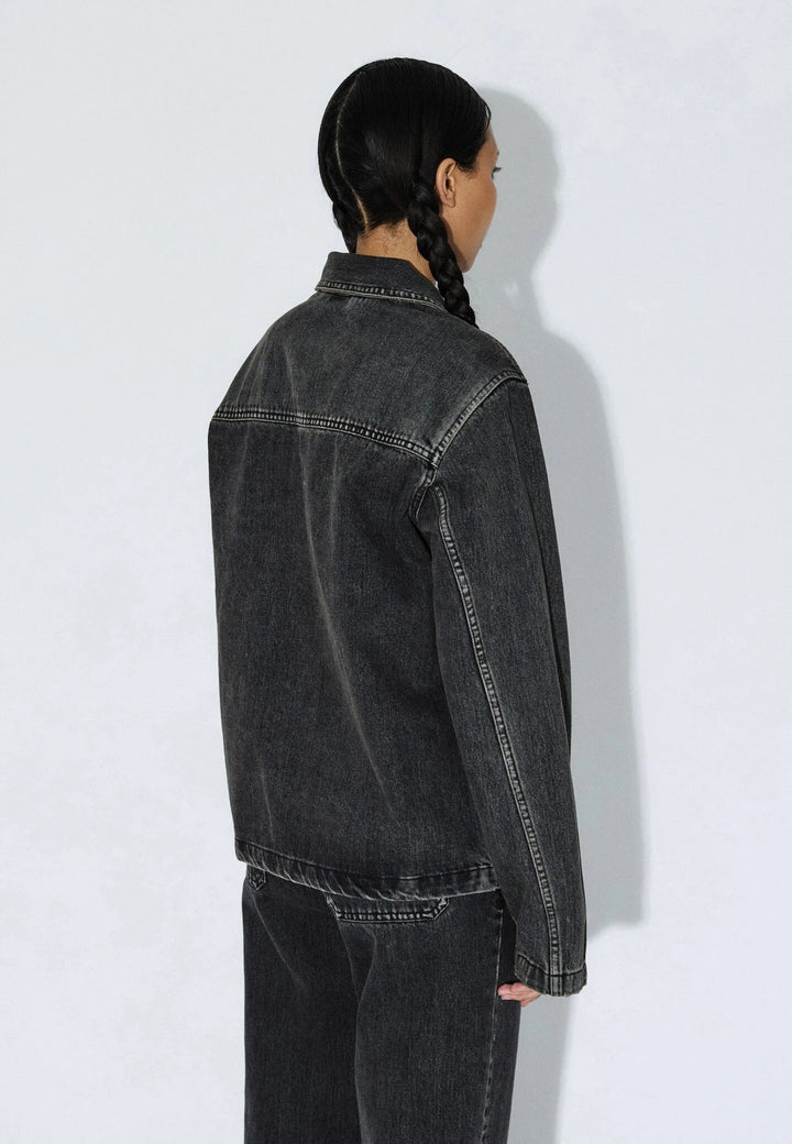 Dr. Denim Evon Worker Jacket (Unisex) | Aged Black