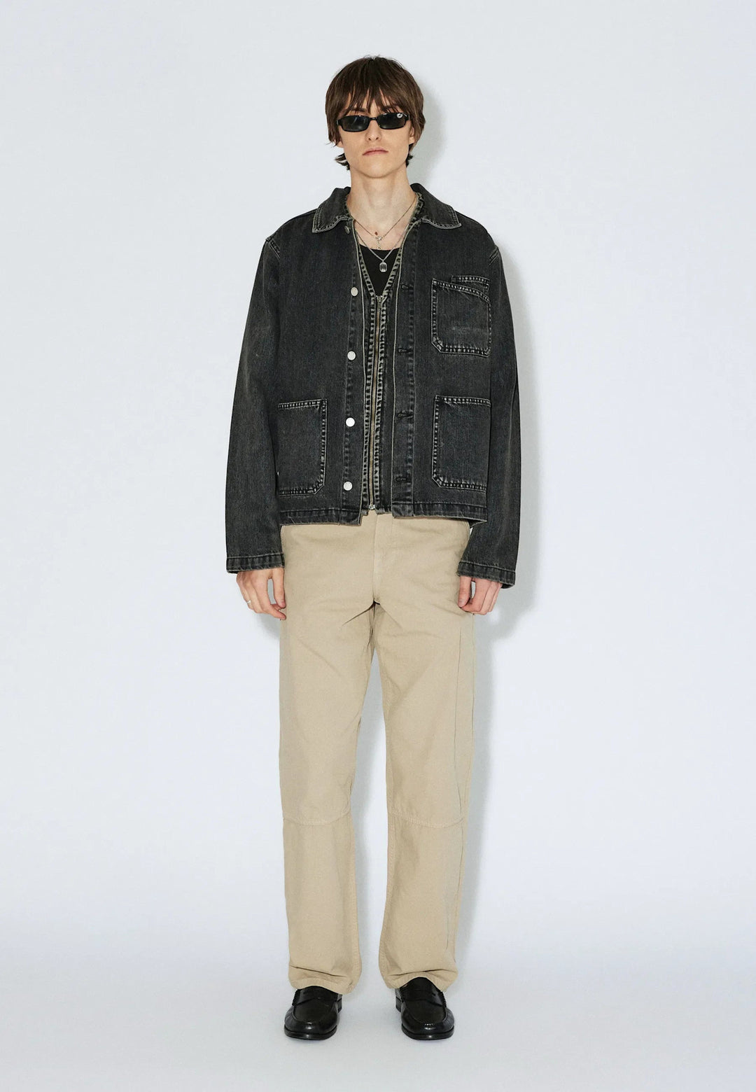 Dr. Denim Evon Worker Jacket (Unisex) | Aged Black