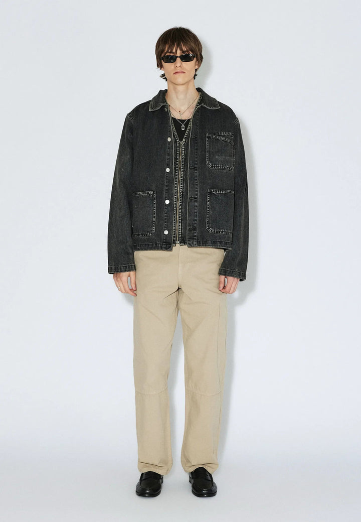 Dr. Denim Evon Worker Jacket (Unisex) | Aged Black