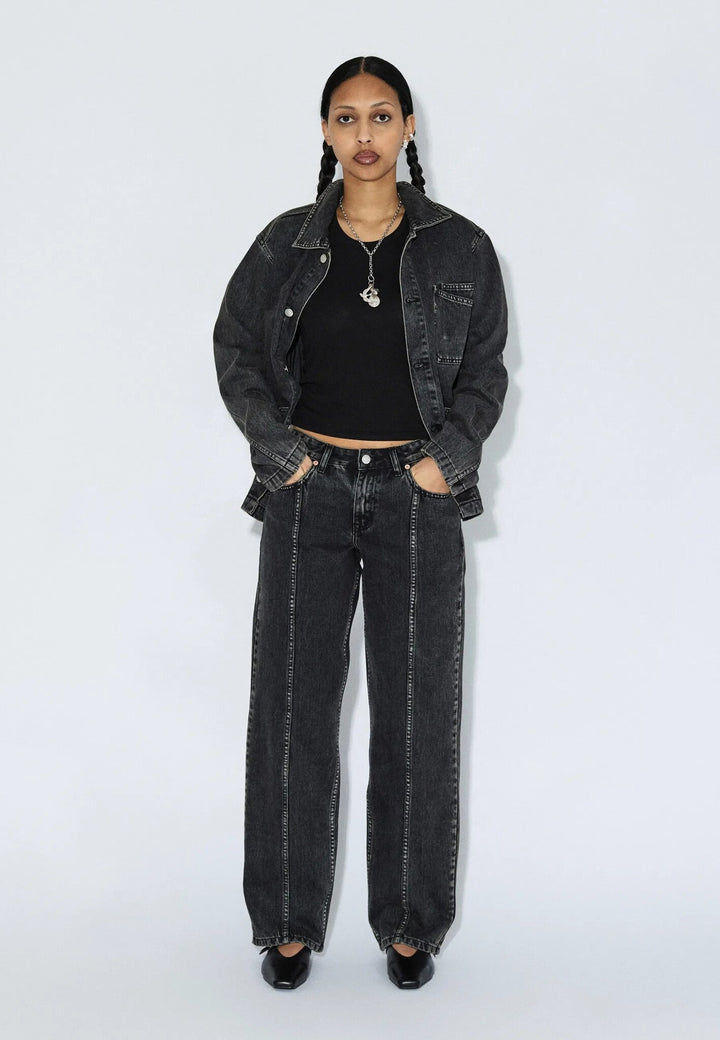 Dr. Denim Evon Worker Jacket (Unisex) | Aged Black