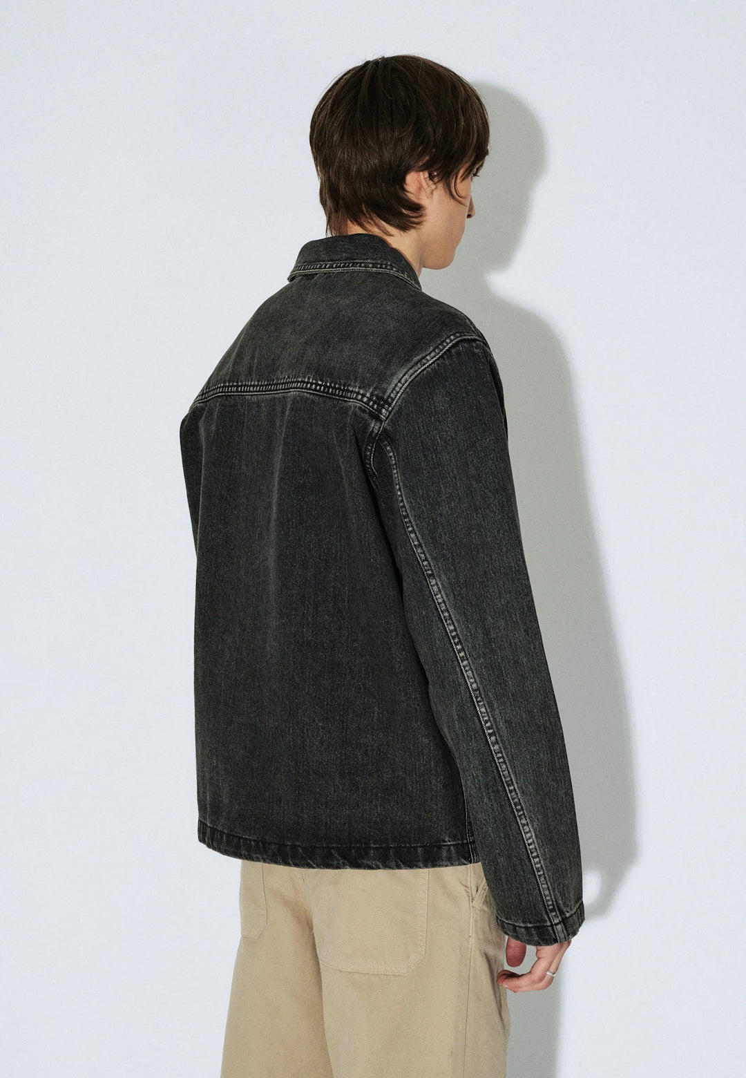 Dr. Denim Evon Worker Jacket (Unisex) | Aged Black