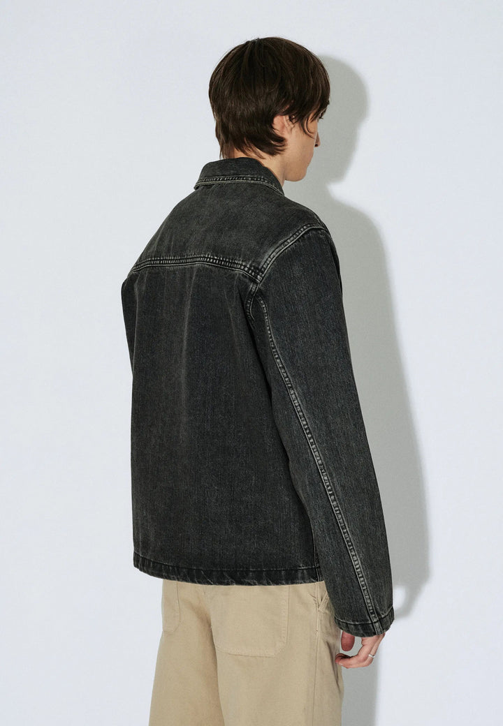 Dr. Denim Evon Worker Jacket (Unisex) | Aged Black