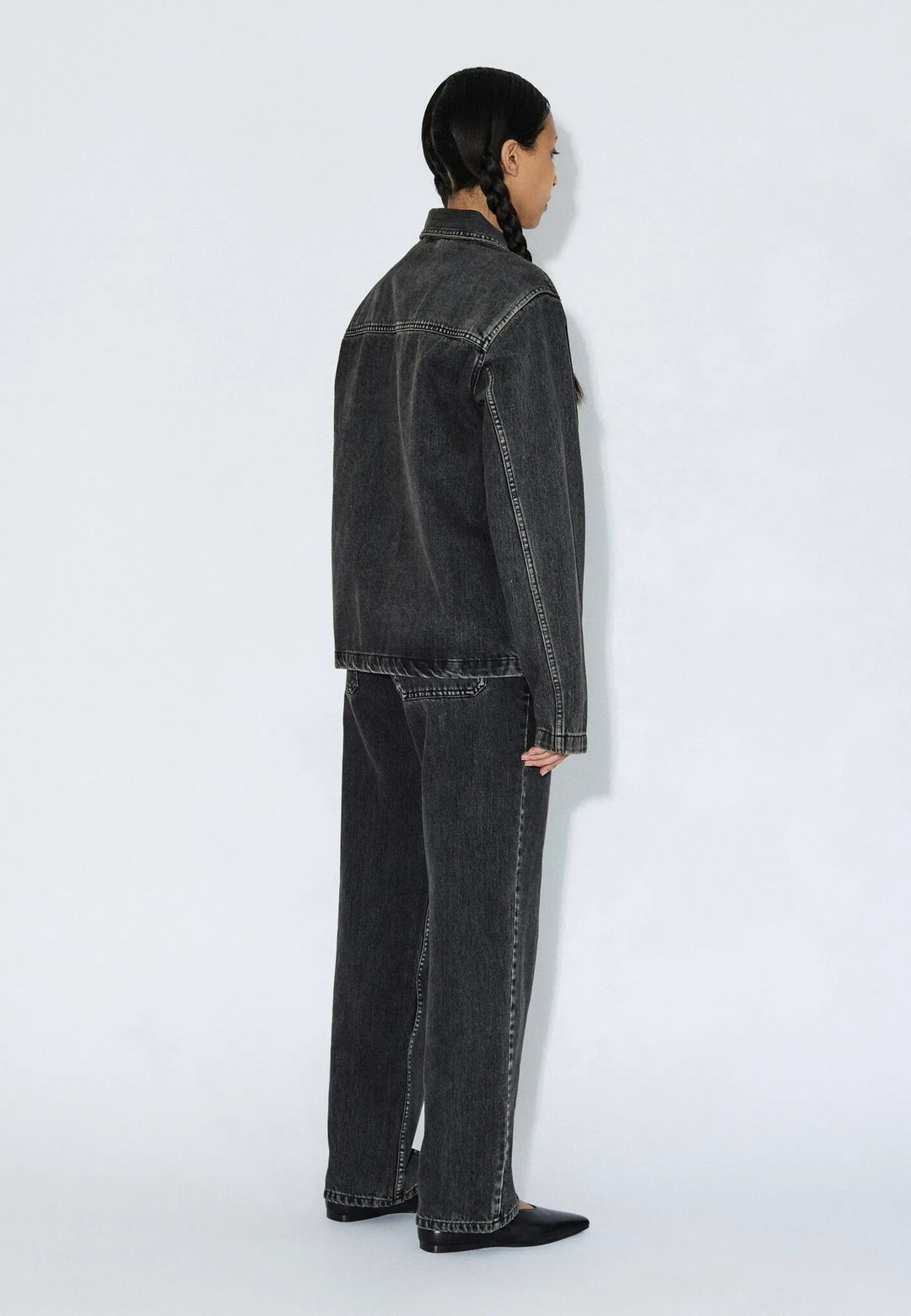 Dr. Denim Evon Worker Jacket (Unisex) | Aged Black
