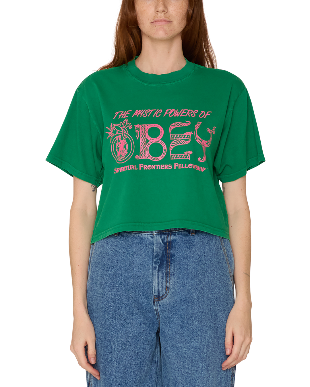 Obey Mystic Powers Of Obey Crop Tee (Women&