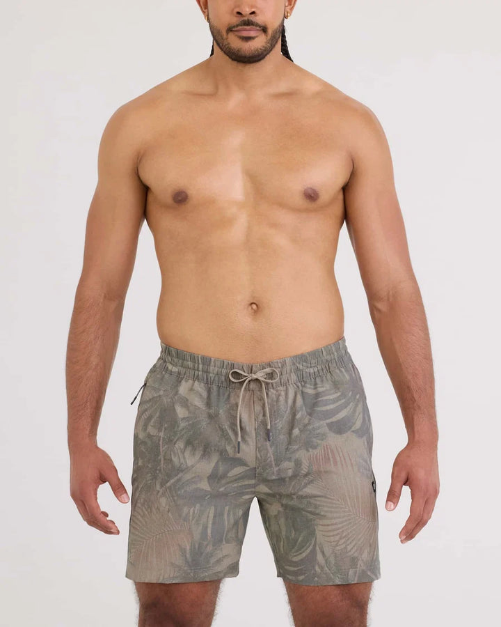 SAXX Sea To Shore 2N1 Volley Short 6" (Mens) | Palm Canopy-Khaki