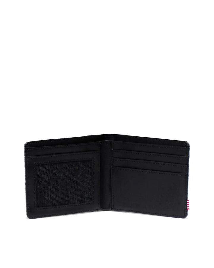 Herschel Hank Wallet (Unisex) | Raven Crosshatch