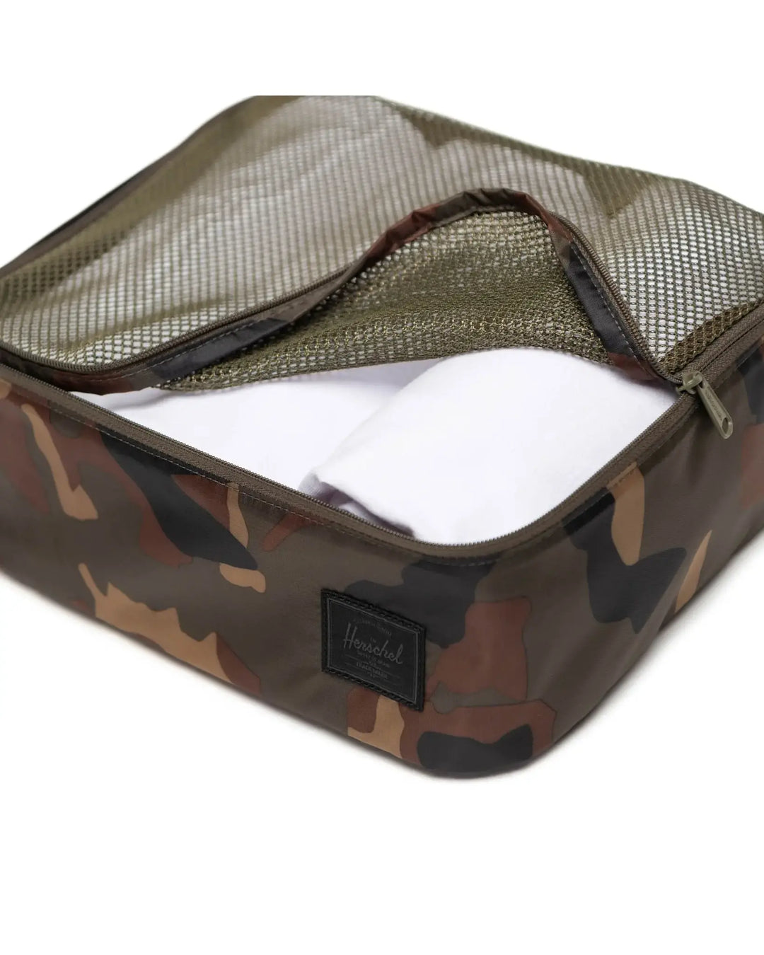 Herschel Kyoto Packing Cubes (Unisex) | Woodland Camo/Black Label