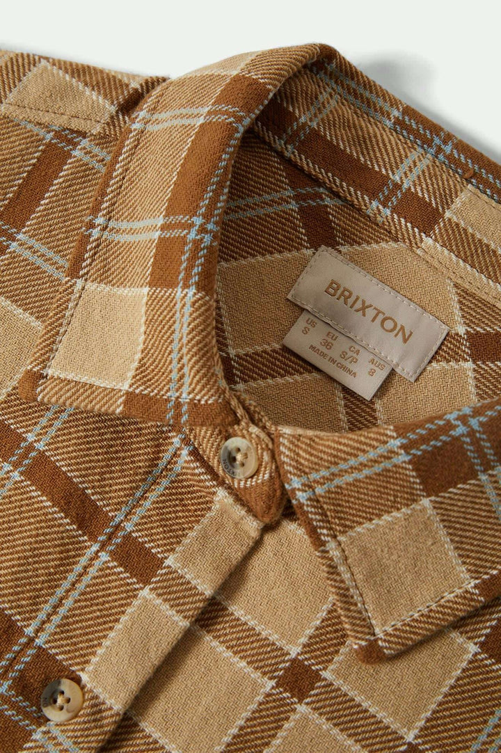 Brixton Bowery Vintage L/S Overshirt (Womens) | Washed Copper