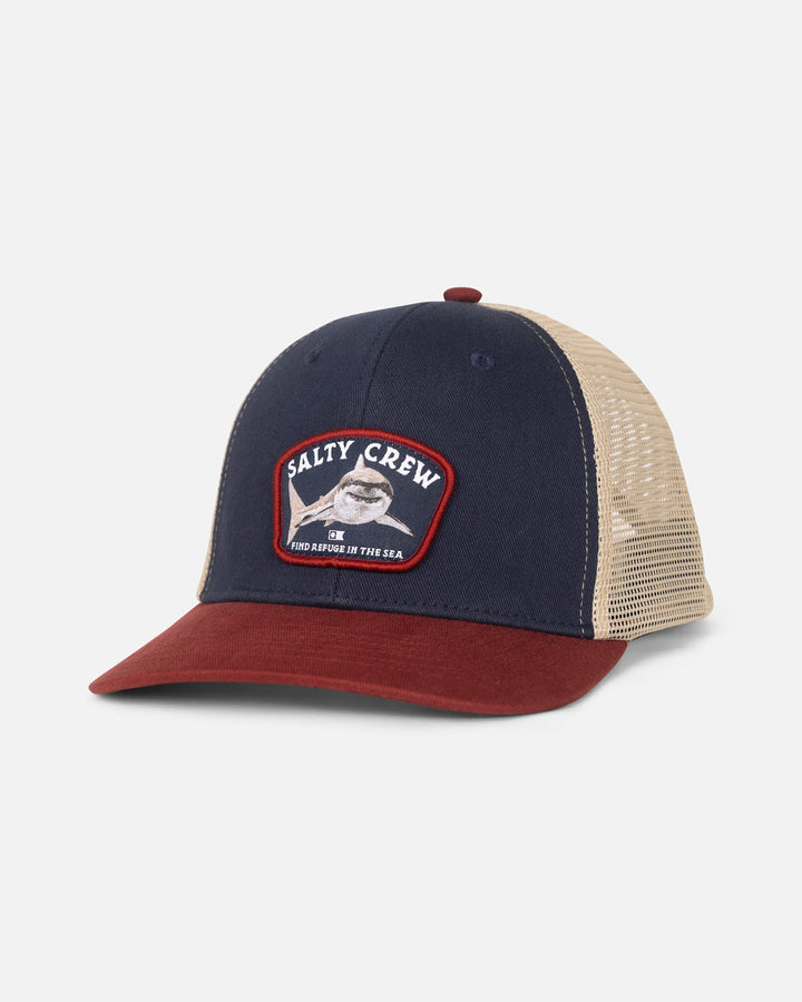 Salty Crew Lurking Trucker (Youth) | Navy/Red
