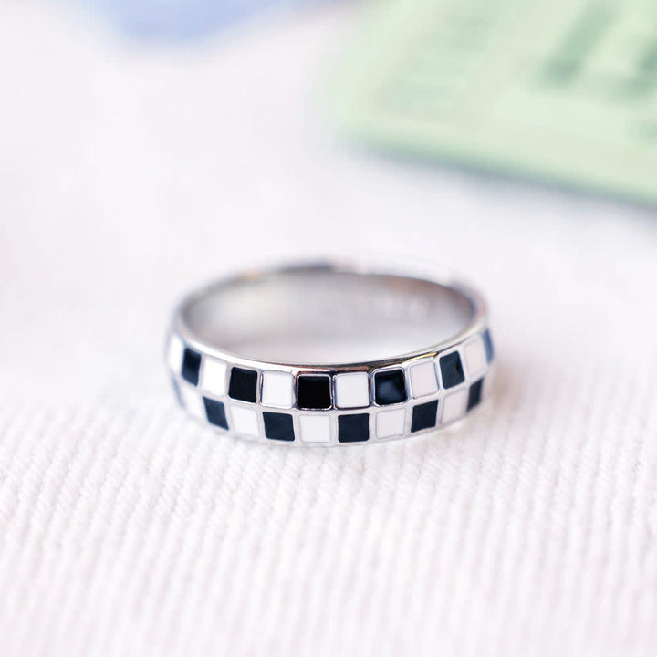 Pura Vida Checkerboard Ring | Silver