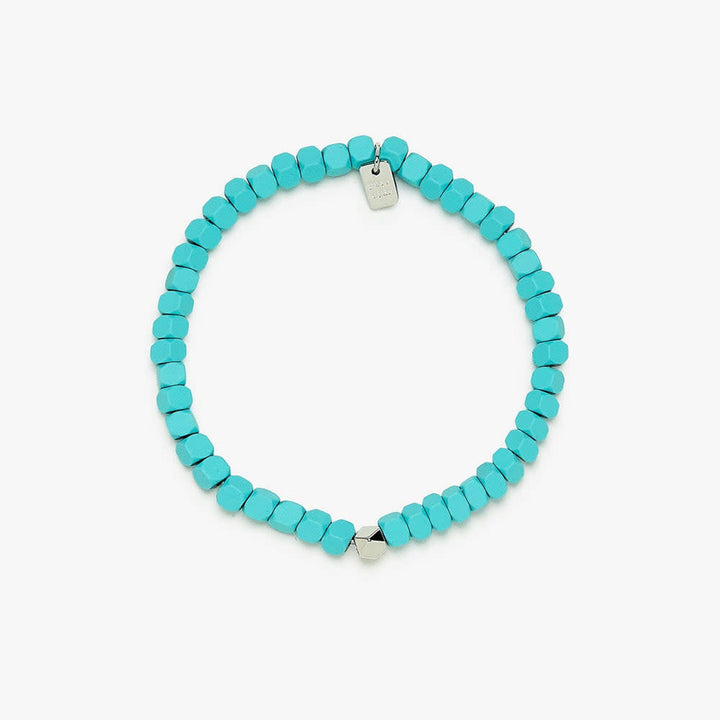 Pura Vida Coated Hematite Stretch Bracelet | Blue