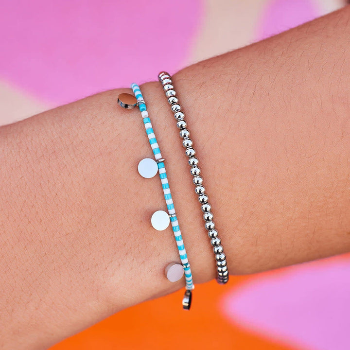 Pura Vida Cabana Stretch Bracelet Set | Silver