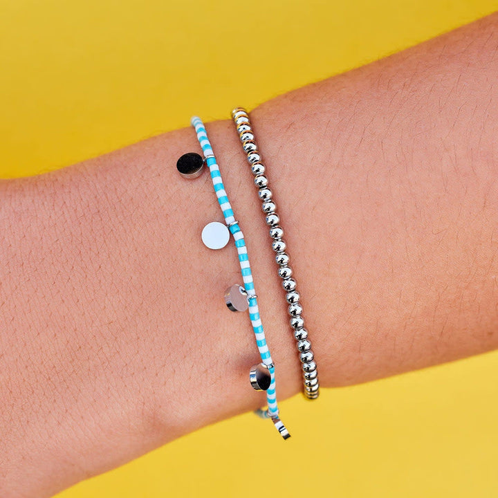 Pura Vida Cabana Stretch Bracelet Set | Silver